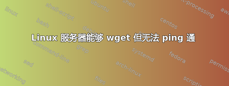 Linux 服务器能够 wget 但无法 ping 通