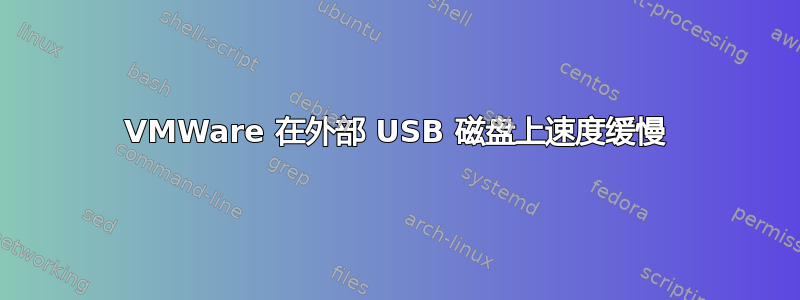 VMWare 在外部 USB 磁盘上速度缓慢