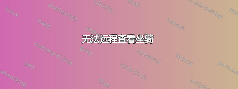 无法远程查看坐骑