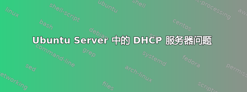 Ubuntu Server 中的 DHCP 服务器问题