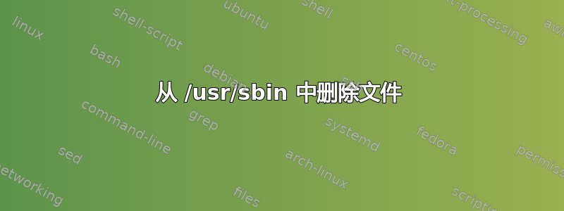 从 /usr/sbin 中删除文件