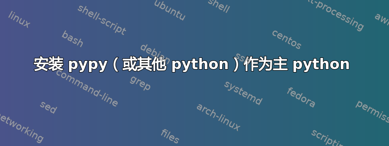 安装 pypy（或其他 python）作为主 python