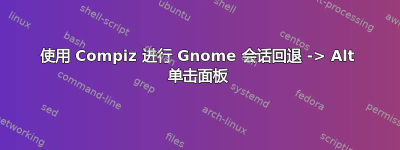 使用 Compiz 进行 Gnome 会话回退 -> Alt 单击面板