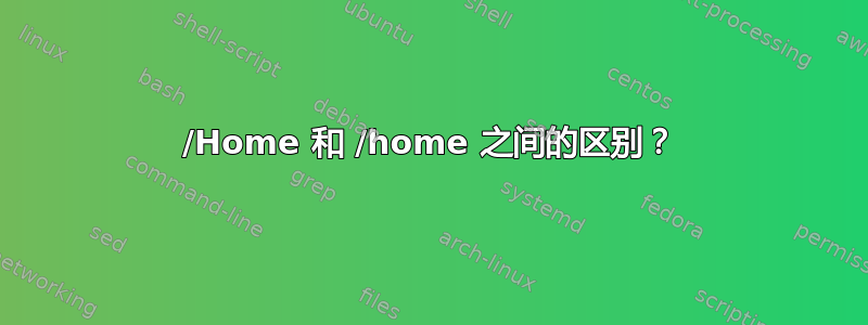 /Home 和 /home 之间的区别？