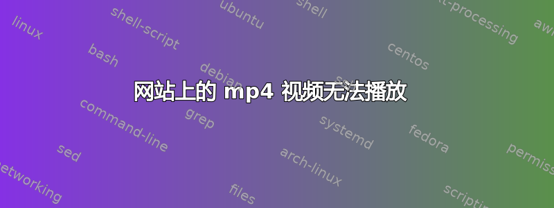 网站上的 mp4 视频无法播放 