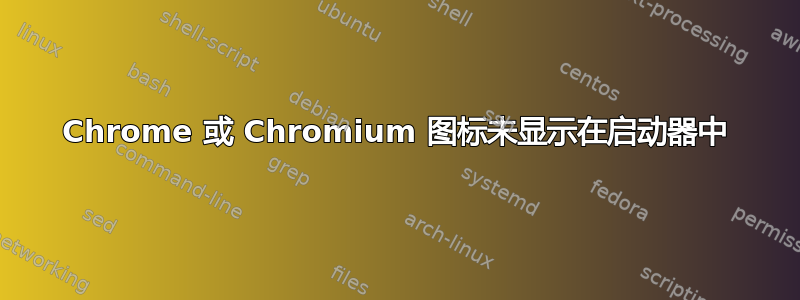 Chrome 或 Chromium 图标未显示在启动器中