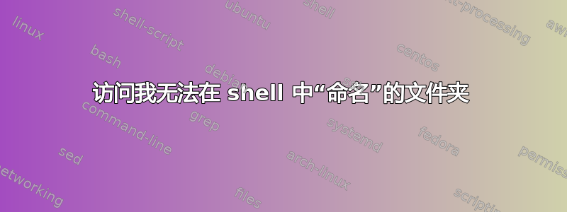 访问我无法在 shell 中“命名”的文件夹