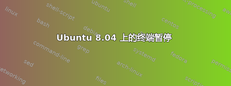 Ubuntu 8.04 上的终端暂停