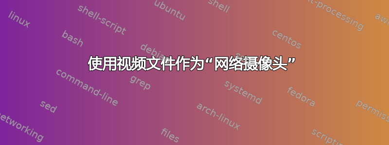 使用视频文件作为“网络摄像头”