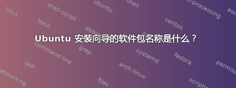 Ubuntu 安装向导的软件包名称是什么？