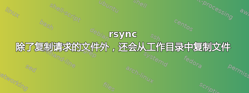 rsync 除了复制请求的文件外，还会从工作目录中复制文件