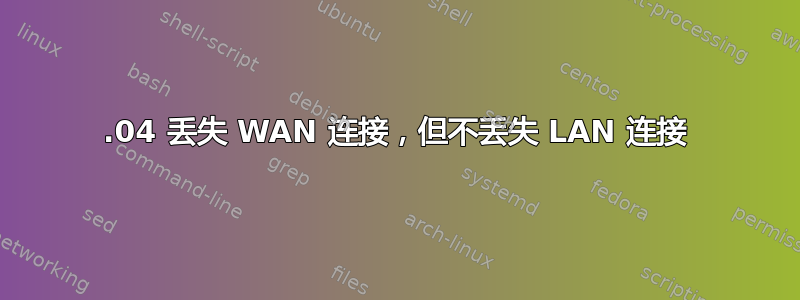 11.04 丢失 WAN 连接，但不丢失 LAN 连接