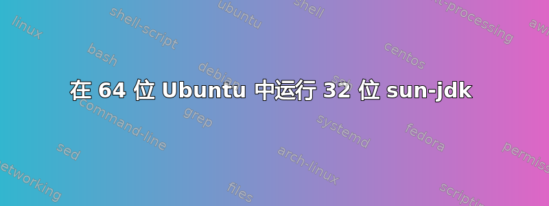 在 64 位 Ubuntu 中运行 32 位 sun-jdk