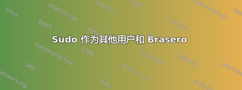 Sudo 作为其他用户和 Brasero