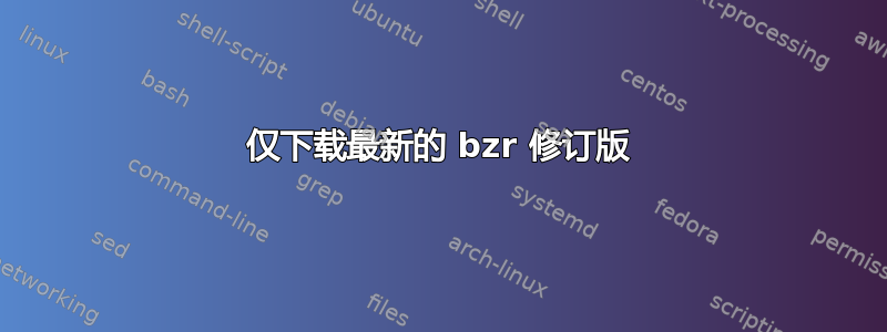 仅下载最新的 bzr 修订版