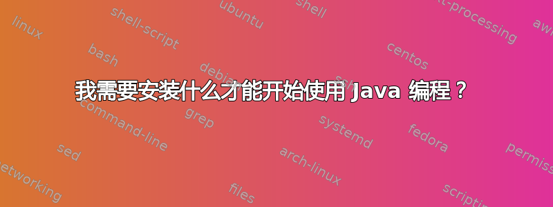 我需要安装什么才能开始使用 Java 编程？