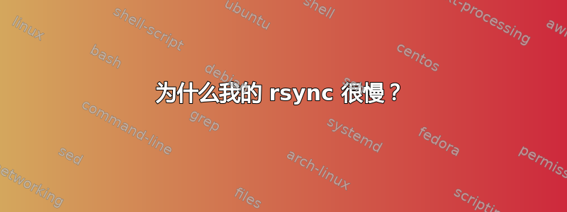 为什么我的 rsync 很慢？