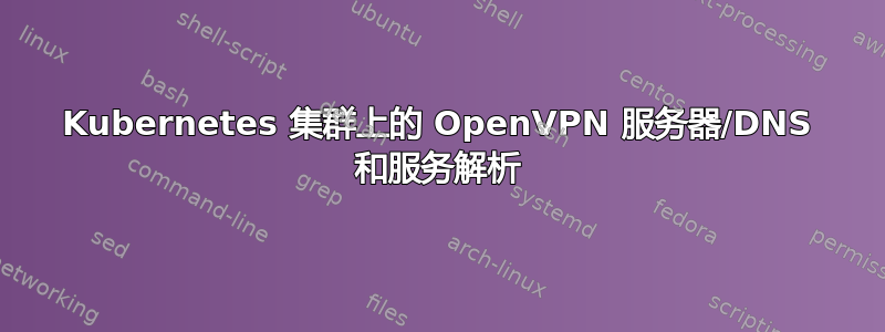 Kubernetes 集群上的 OpenVPN 服务器/DNS 和服务解析