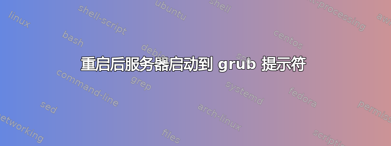 重启后服务器启动到 grub 提示符