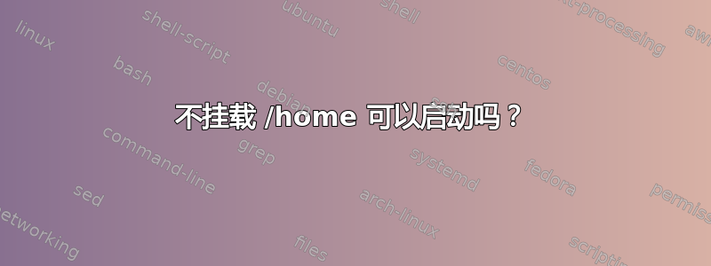 不挂载 /home 可以启动吗？