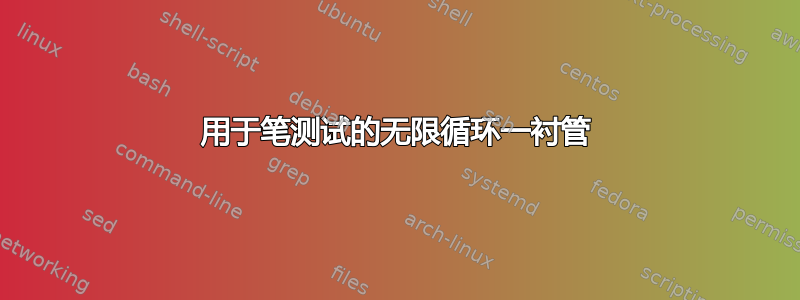 用于笔测试的无限循环一衬管