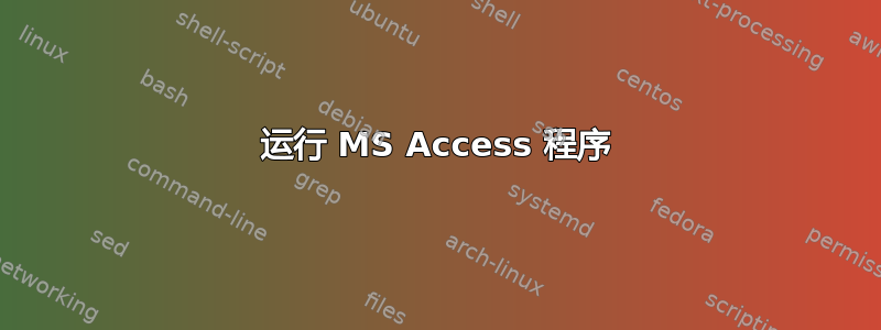 运行 MS Access 程序