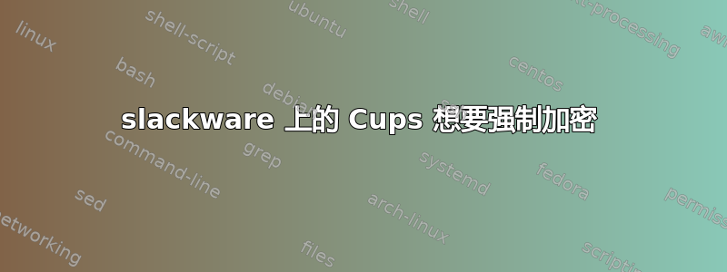 slackware 上的 Cups 想要强制加密