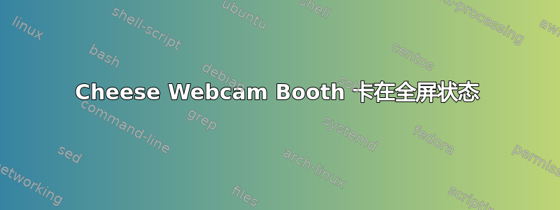 Cheese Webcam Booth 卡在全屏状态