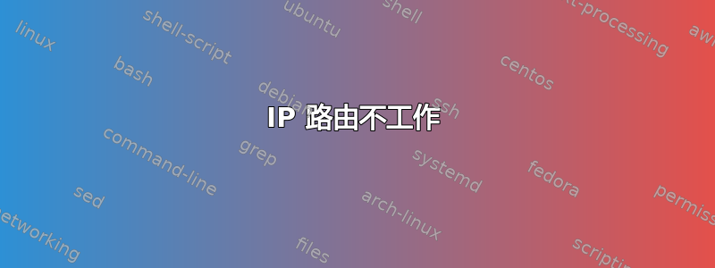 IP 路由不工作