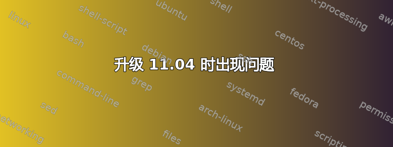 升级 11.04 时出现问题