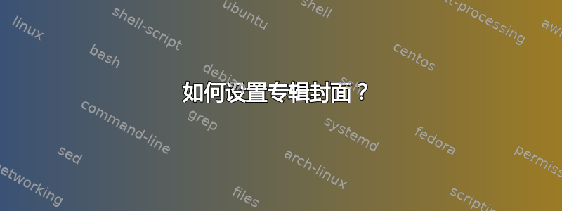 如何设置专辑封面？