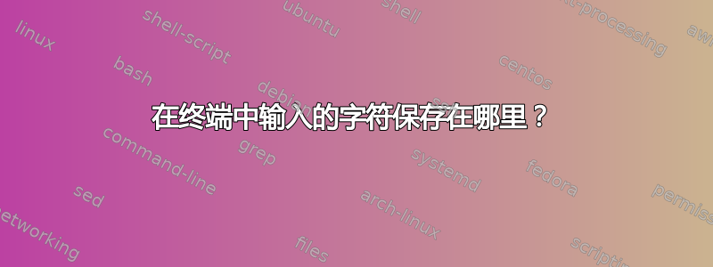 在终端中输入的字符保存在哪里？