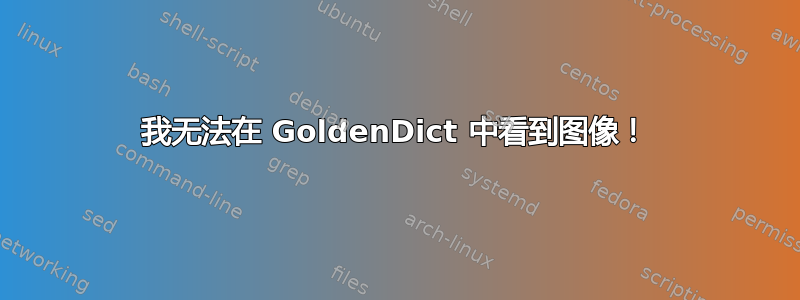 我无法在 GoldenDict 中看到图像！