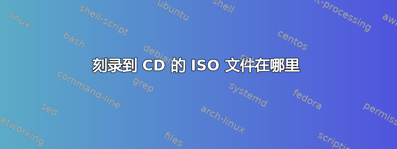 刻录到 CD 的 ISO 文件在哪里