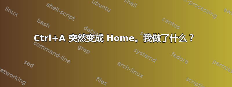 Ctrl+A 突然变成 Home。我做了什么？