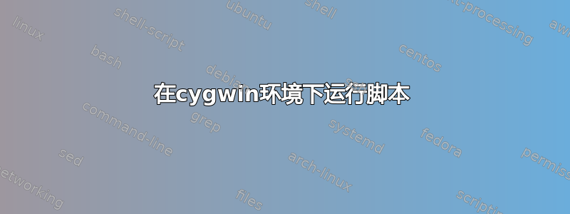 在cygwin环境下运行脚本