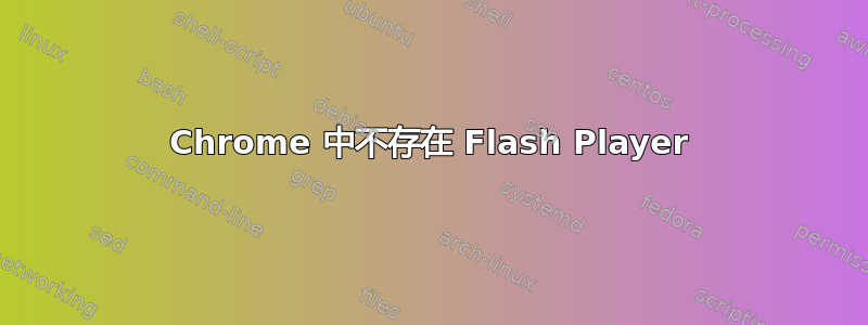 Chrome 中不存在 Flash Player