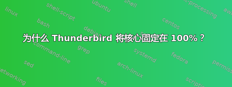 为什么 Thunderbird 将核心固定在 100%？