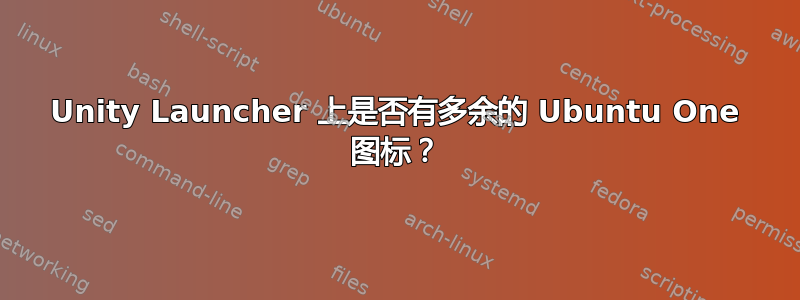 Unity Launcher 上是否有多余的 Ubuntu One 图标？