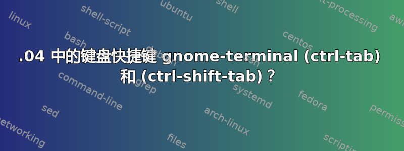 12.04 中的键盘快捷键 gnome-terminal (ctrl-tab) 和 (ctrl-shift-tab)？