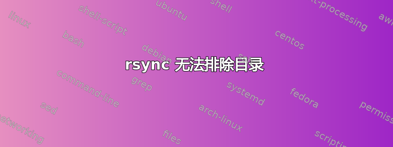 rsync 无法排除目录