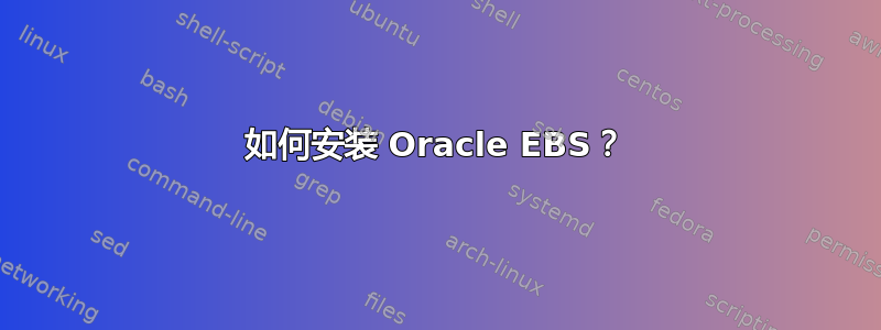 如何安装 Oracle EBS？