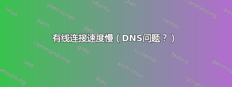 有线连接速度慢（DNS问题？）