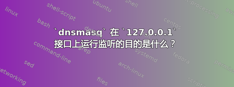 `dnsmasq` 在 `127.0.0.1` 接口上运行监听的目的是什么？