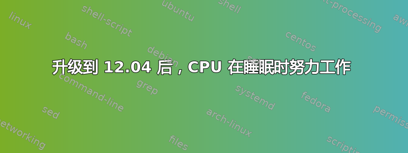 升级到 12.04 后，CPU 在睡眠时努力工作