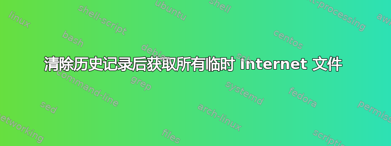 清除历史记录后获取所有临时 Internet 文件