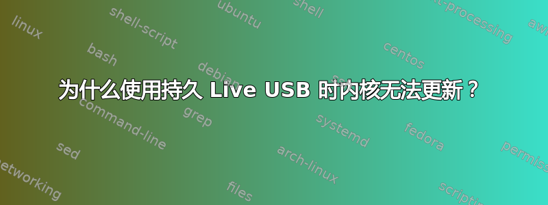 为什么使用持久 Live USB 时内核无法更新？