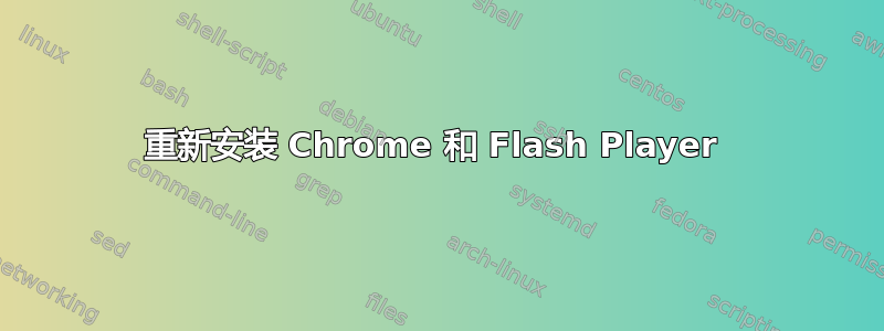 重新安装 Chrome 和 Flash Player 