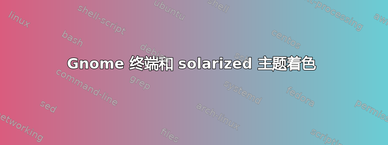 Gnome 终端和 solarized 主题着色