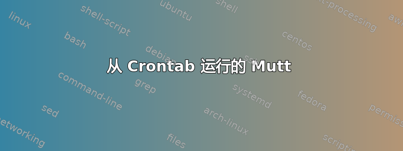 从 Crontab 运行的 Mutt